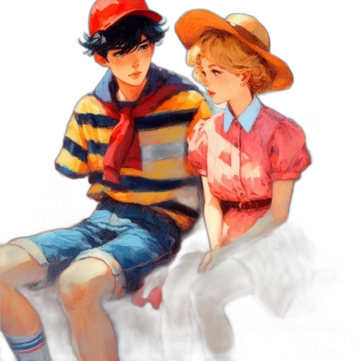 hat, watercolor, oil painting, pixel art transparent PNG cut-out