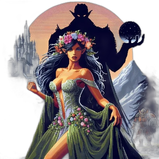 dress, fantasy art, comic book art, concept art transparent PNG cut-out