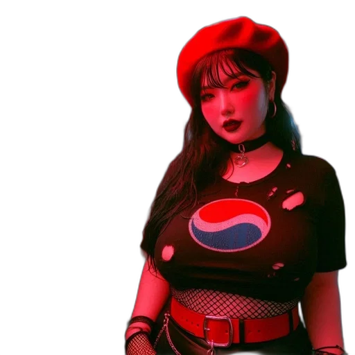 jacket, hat, vaporwave, concept art transparent PNG cut-out