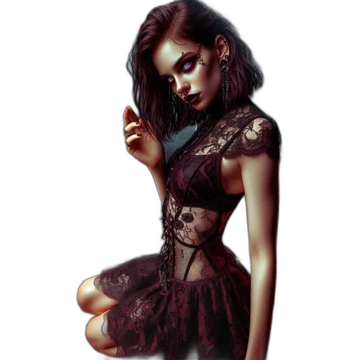 dress, jewelry, fantasy art, pixel art transparent PNG cut-out