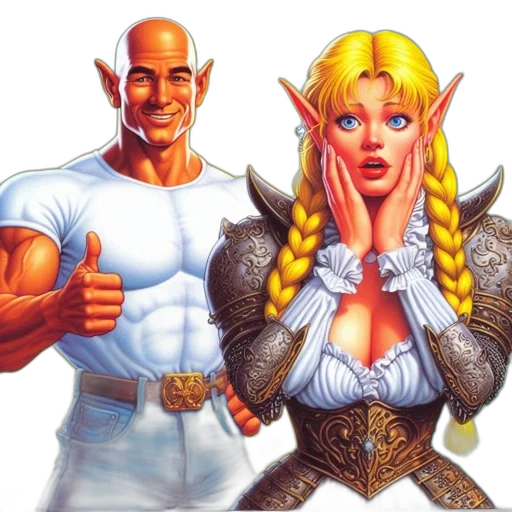 fantasy art, concept art, comic book art, pixel art transparent PNG cut-out