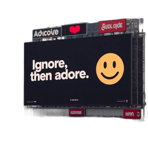 large, digital, billboard, urban transparent PNG cut-out