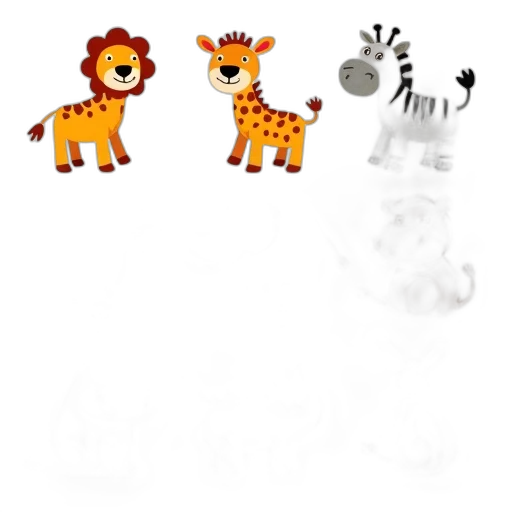 3d render, concept art, collection, colorful transparent PNG cut-out