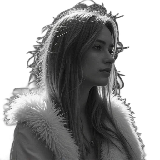 jacket, crown, face, hair transparent PNG cut-out
