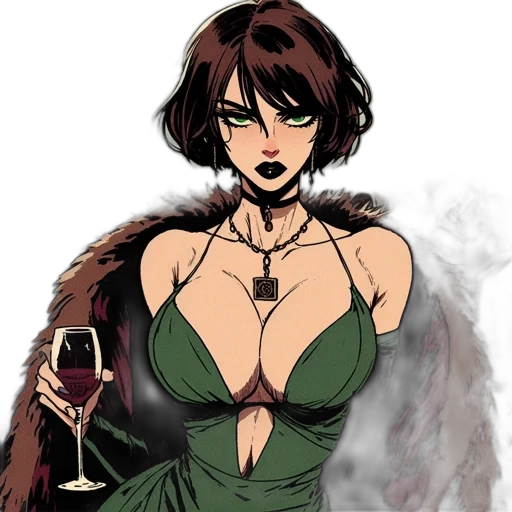 dress, staff, comic book art, concept art transparent PNG cut-out