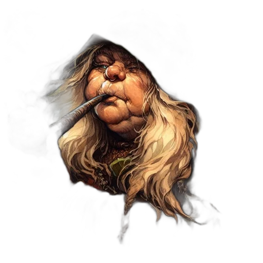 face, staff, creature, hair transparent PNG cut-out