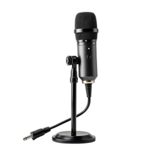 staff, professional, microphone, black transparent PNG cut-out