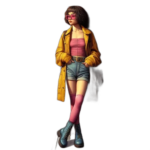 jacket, dress, concept art, pixel art transparent PNG cut-out