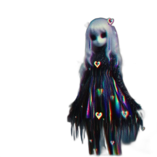 creature, hair, dress, mask transparent PNG cut-out