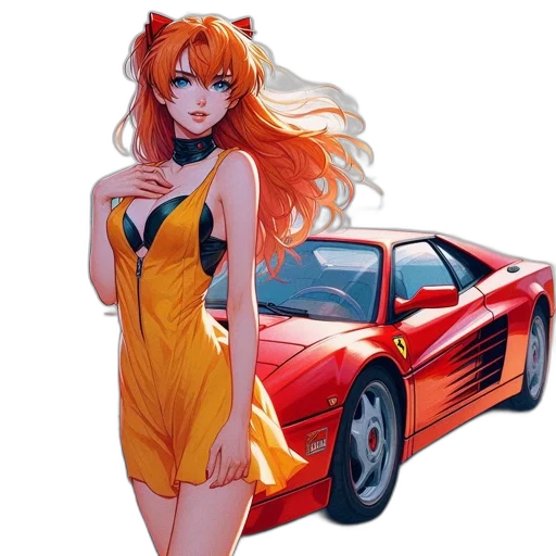 car, dress, weapon, anime transparent PNG cut-out
