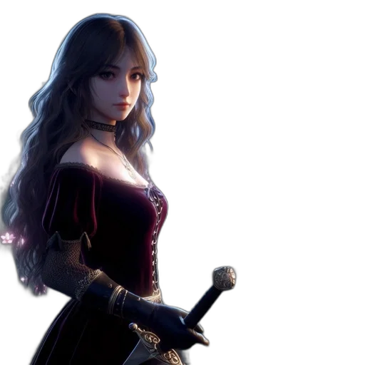 staff, sword, weapon, fantasy art transparent PNG cut-out