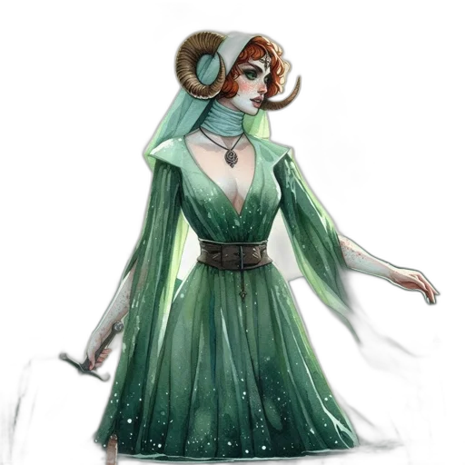dress, staff, concept art, fantasy art transparent PNG cut-out