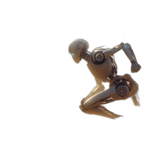 robot, staff, weapon, creature transparent PNG cut-out