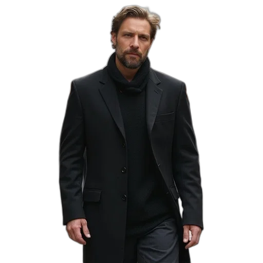 jacket, staff, dark, courtenay transparent PNG cut-out