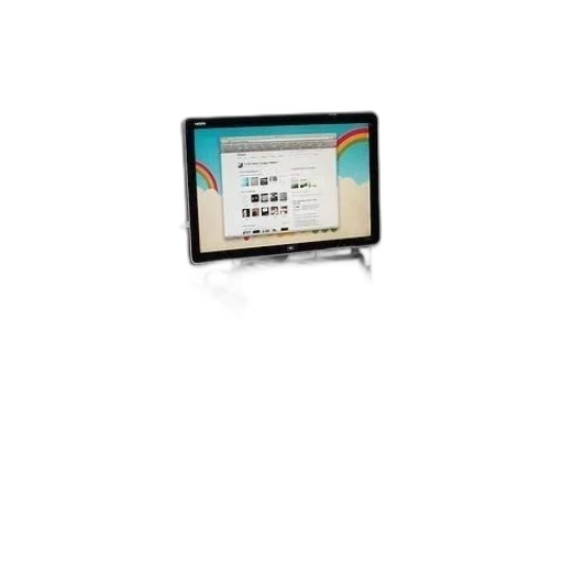 staff, laptop, rainbow, clouds transparent PNG cut-out