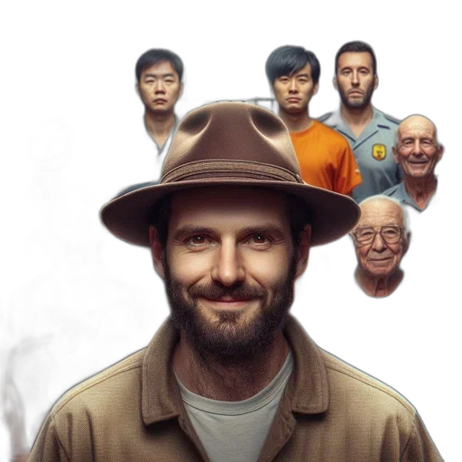 hat, face, staff, mask transparent PNG cut-out