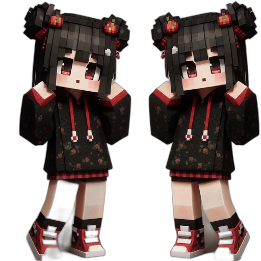 pixel art, 3d render, anime, concept art transparent PNG cut-out