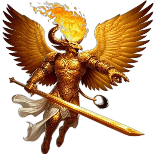 staff, dragon, sword, fantasy art transparent PNG cut-out