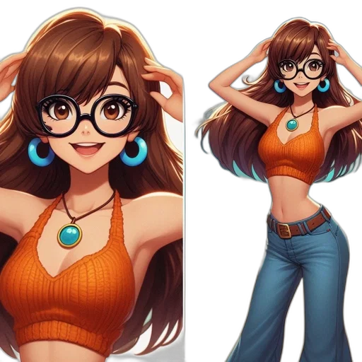dress, hair, jewelry, anime transparent PNG cut-out