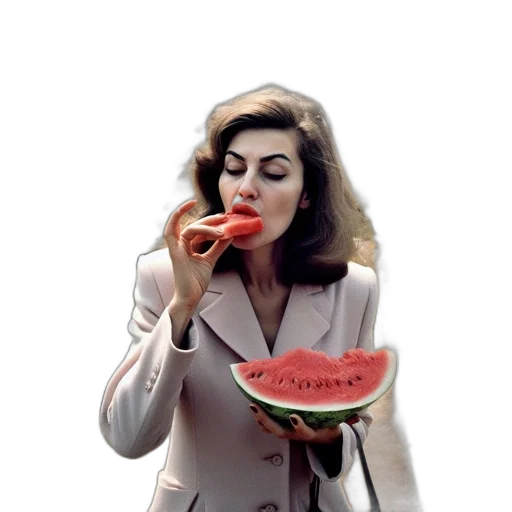 food, jacket, vaporwave, photorealistic transparent PNG cut-out