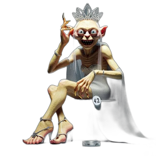 staff, creature, crown, concept art transparent PNG cut-out