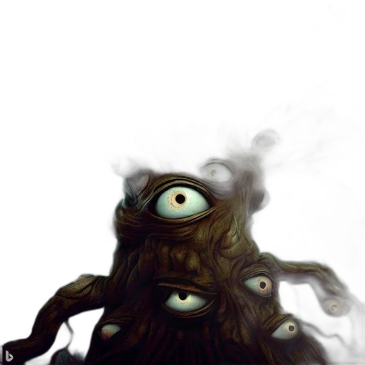 creature, mask, hair, face transparent PNG cut-out
