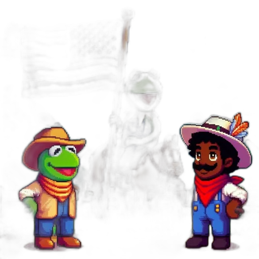 hat, staff, concept art, pixel art transparent PNG cut-out
