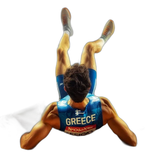 3d render, athlete, greece, asics transparent PNG cut-out
