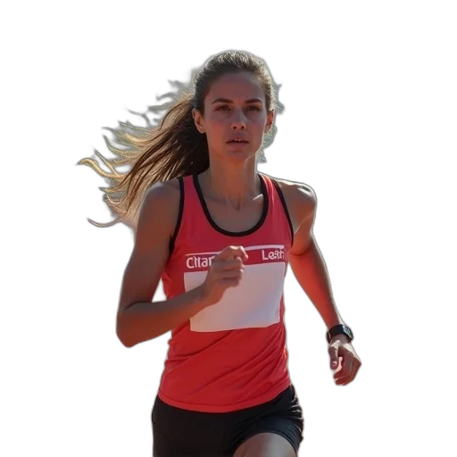 woman, race, shirt, crossing transparent PNG cut-out