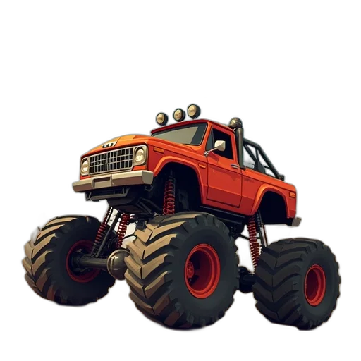 car, concept art, 3d render, pixel art transparent PNG cut-out