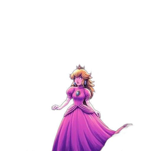 dress, crown, staff, flower transparent PNG cut-out