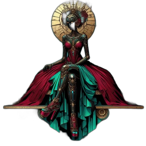 dress, jewelry, crown, concept art transparent PNG cut-out