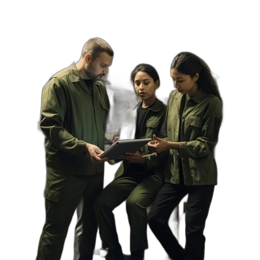 jacket, staff, concept art, forest transparent PNG cut-out