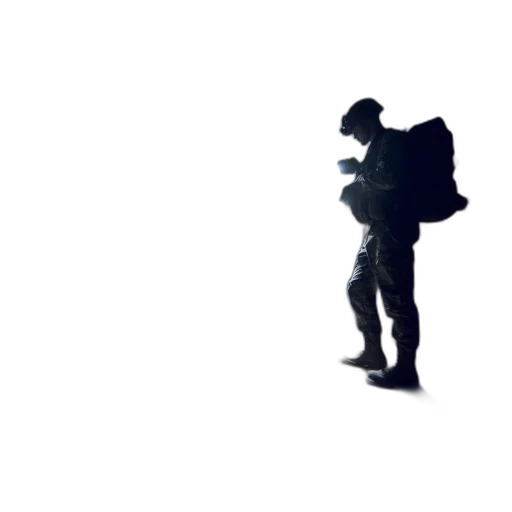 jacket, weapon, staff, robot transparent PNG cut-out