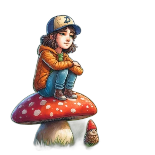 hat, jacket, concept art, watercolor transparent PNG cut-out