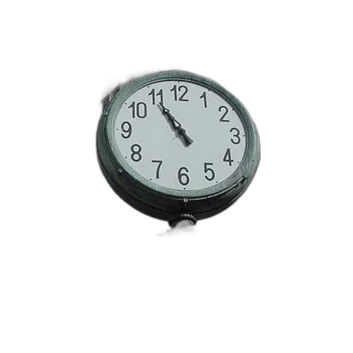 3d render, large, clock, mounted transparent PNG cut-out