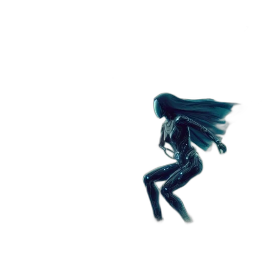 robot, hair, creature, dress transparent PNG cut-out