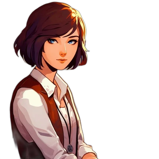 staff, jacket, face, pixel art transparent PNG cut-out