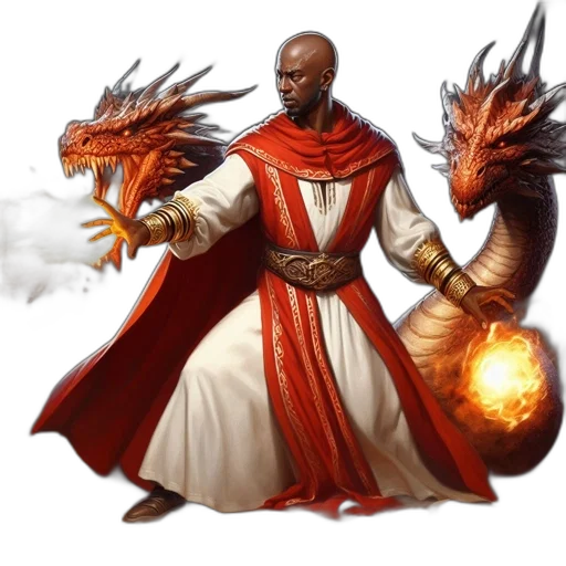 dragon, staff, fantasy art, concept art transparent PNG cut-out