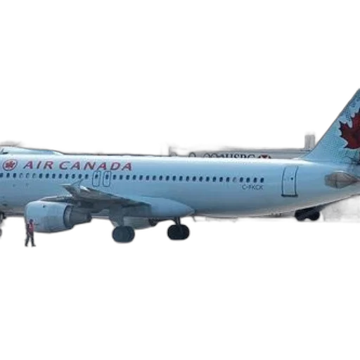 3d render, air, canada, airplane transparent PNG cut-out