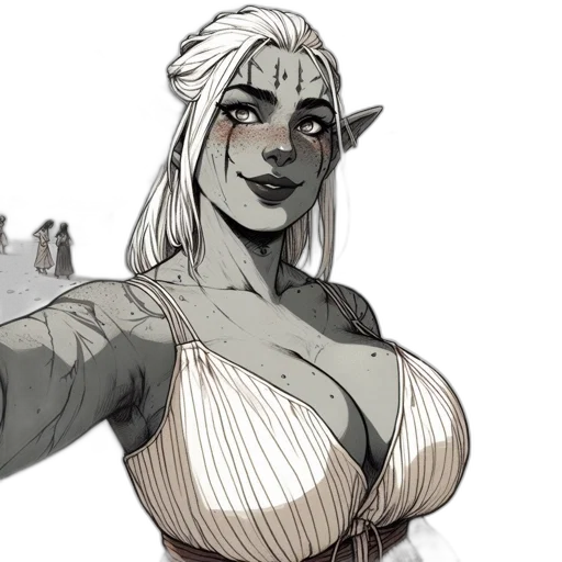 creature, dress, fantasy art, concept art transparent PNG cut-out