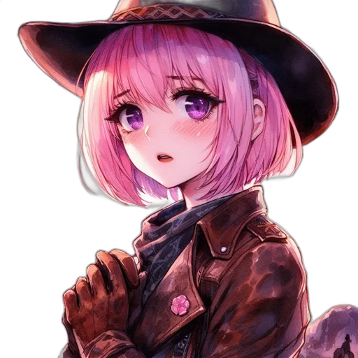 hat, jacket, weapon, face transparent PNG cut-out