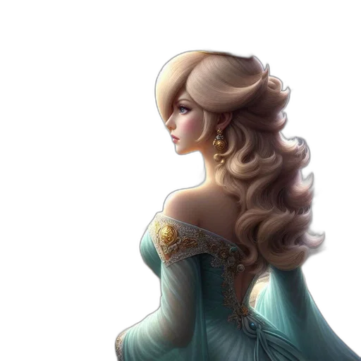 dress, crown, face, fantasy art transparent PNG cut-out