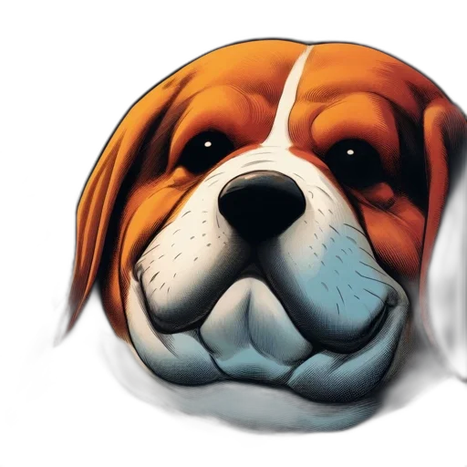 face, animal, photorealistic, watercolor transparent PNG cut-out