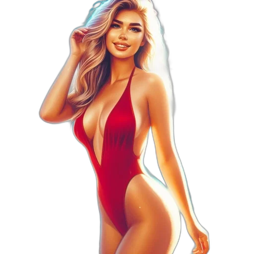 dress, cartoon, photorealistic, oil painting transparent PNG cut-out