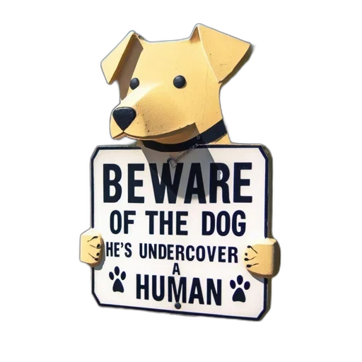 animal, humorous, signpost, resembling transparent PNG cut-out