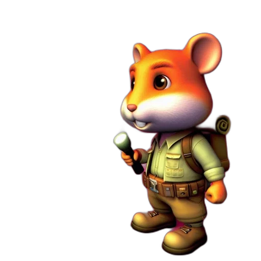 staff, animal, weapon, 3d render transparent PNG cut-out