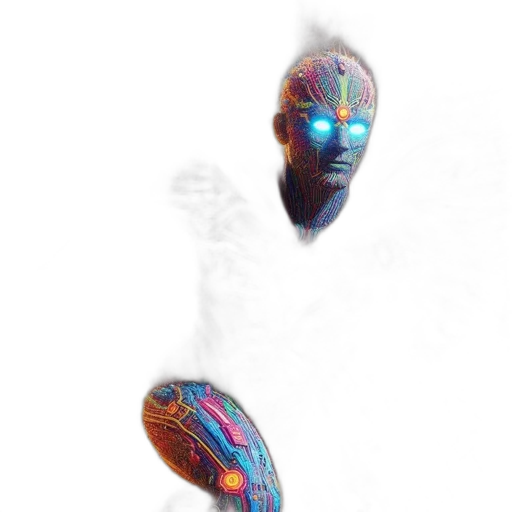 robot, mask, face, creature transparent PNG cut-out