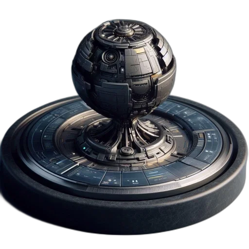 weapon, 3d render, concept art, outer space transparent PNG cut-out