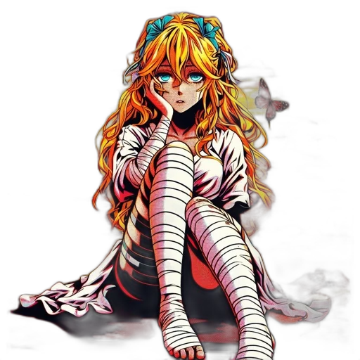 dress, dragon, staff, creature transparent PNG cut-out